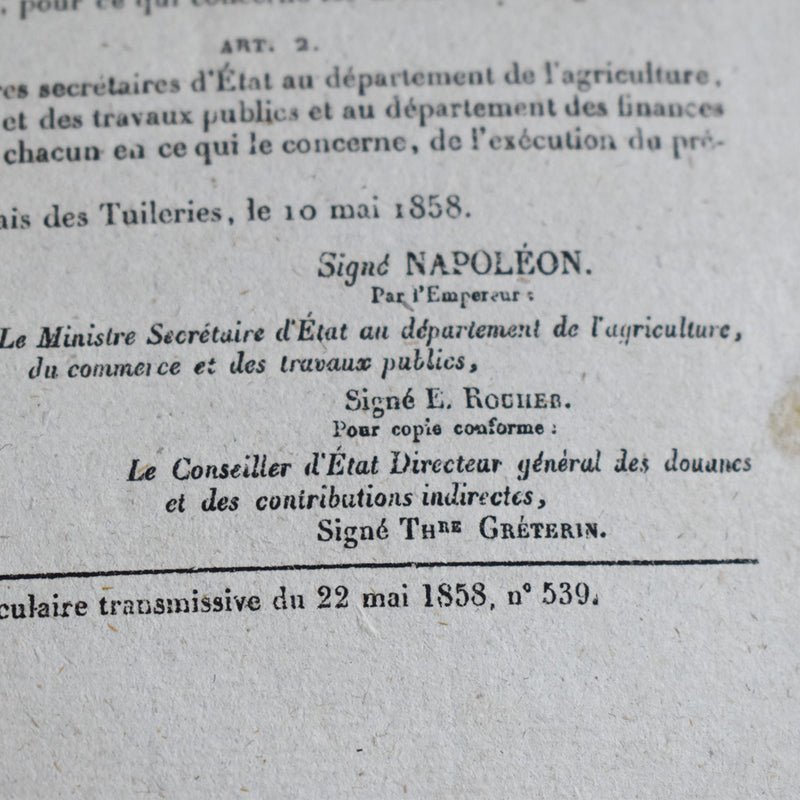 Antique Book - Circulaires recette de navigation
