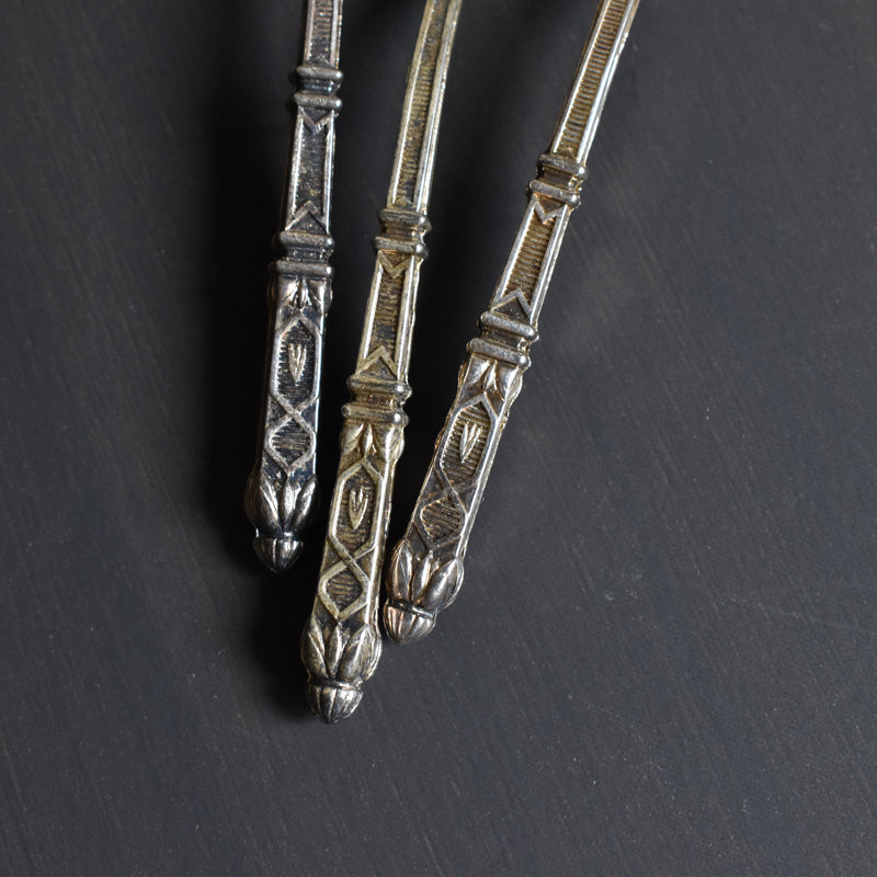 Antique-style mocha spoons, set of 3