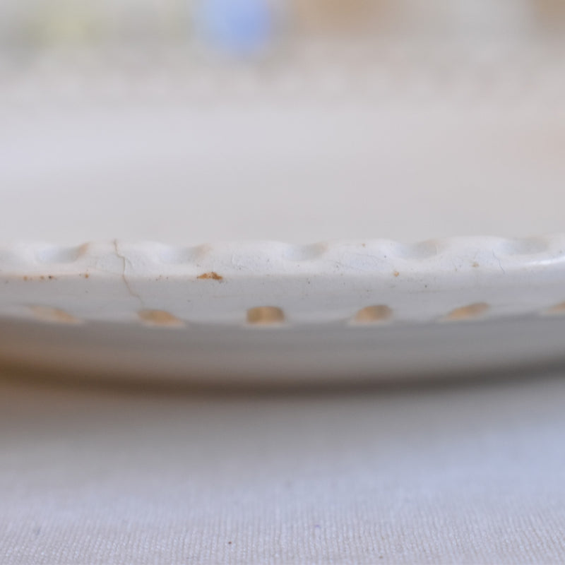 Antique Dessert Plate - U&C Sarreguemines "Panier D"