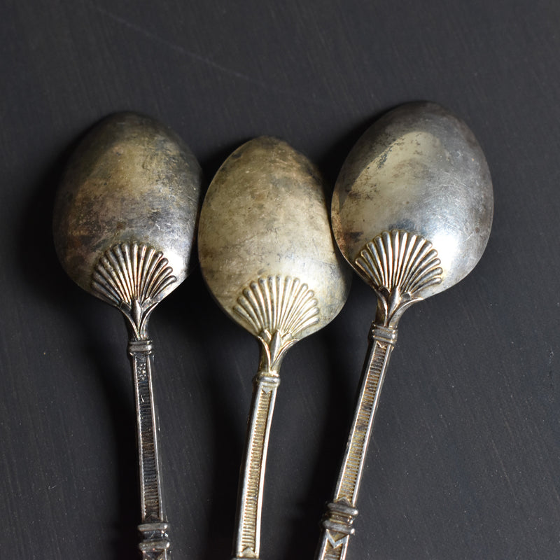 Antique-style mocha spoons, set of 3