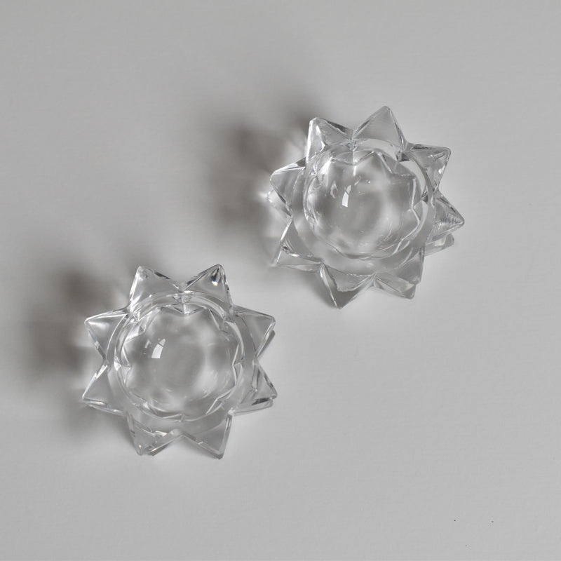Vintage Saint Louis Crystal Salt Cellars - Set of 2