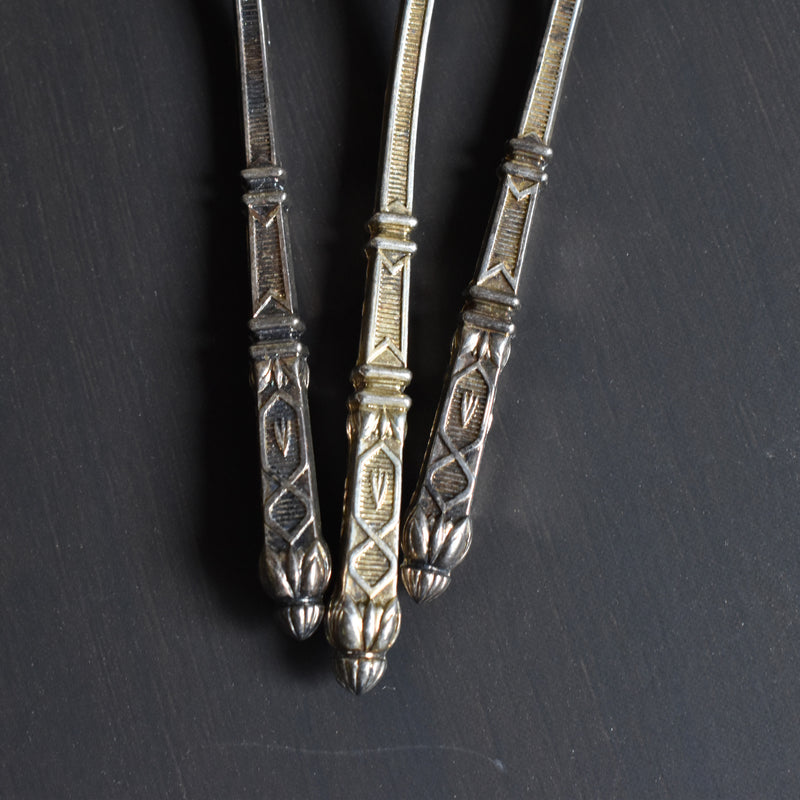 Antique-style mocha spoons, set of 3