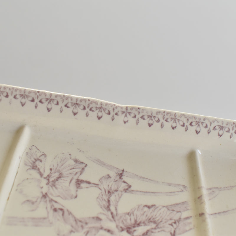 Antique Soap Dish, Creil-Montereau, "Printemps"