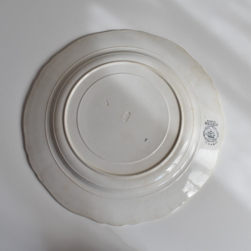Antique Plate W.A.A.&Cie Madrid A