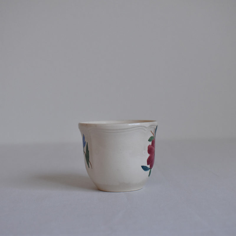 Vintage Digoin & Sarreguemines Cup - Fleur A Scalloped Rim