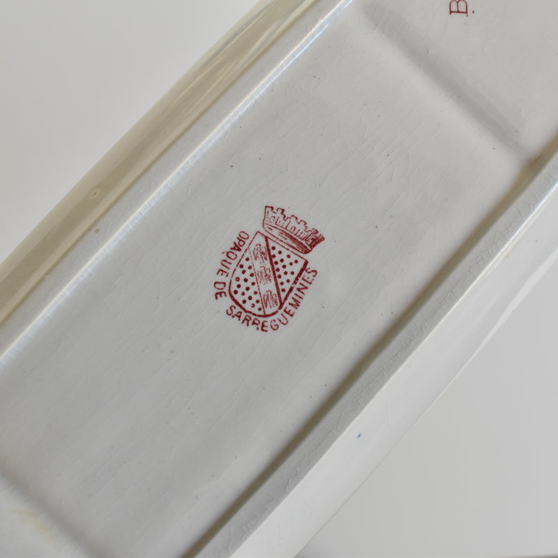 Antique Soap Dish, Sarreguemines Jardiniére (Red)