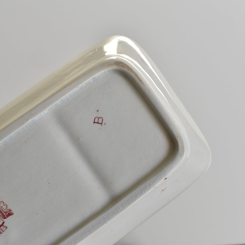 Antique Soap Dish, Sarreguemines Jardiniére (Red)