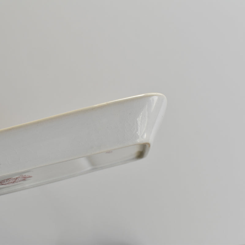 Antique Soap Dish, Sarreguemines Jardiniére (Red)