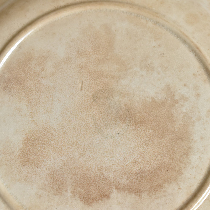 Antique Dessert Plate, Flower (Unidentified Kiln)