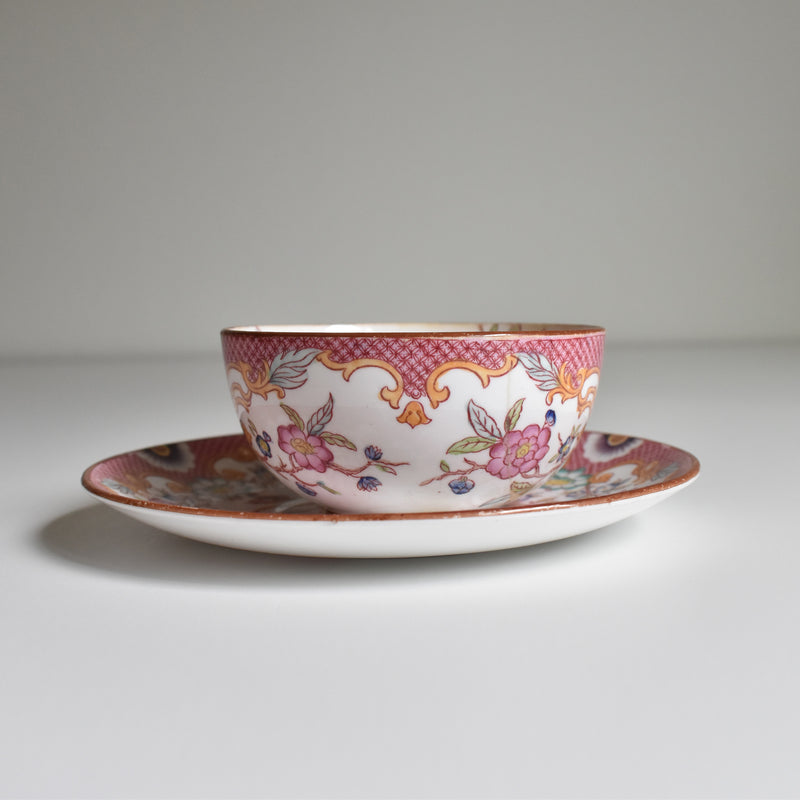 Antique Teacup & Saucer Sarreguemines Minton 216 B