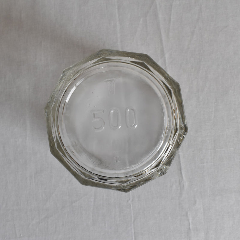 ガラス　ヴィンテージ　ジャムポット　500 B