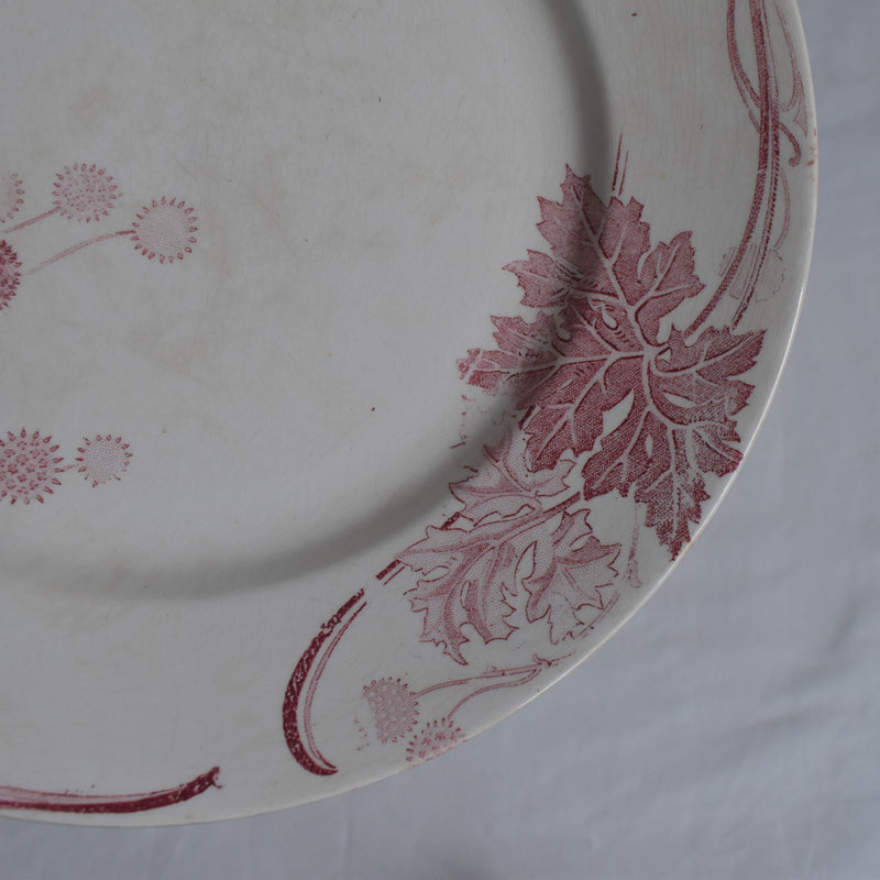Antique Plate K&G Lunéville Platane X