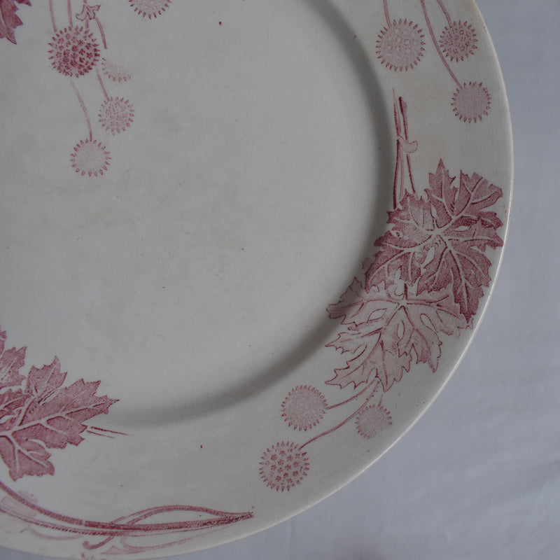 Antique Plate K&G Lunéville Platane X