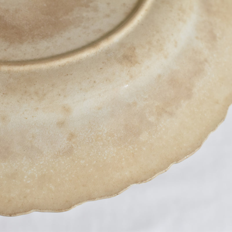 Antique Dessert Plate, Flower (Unidentified Kiln)