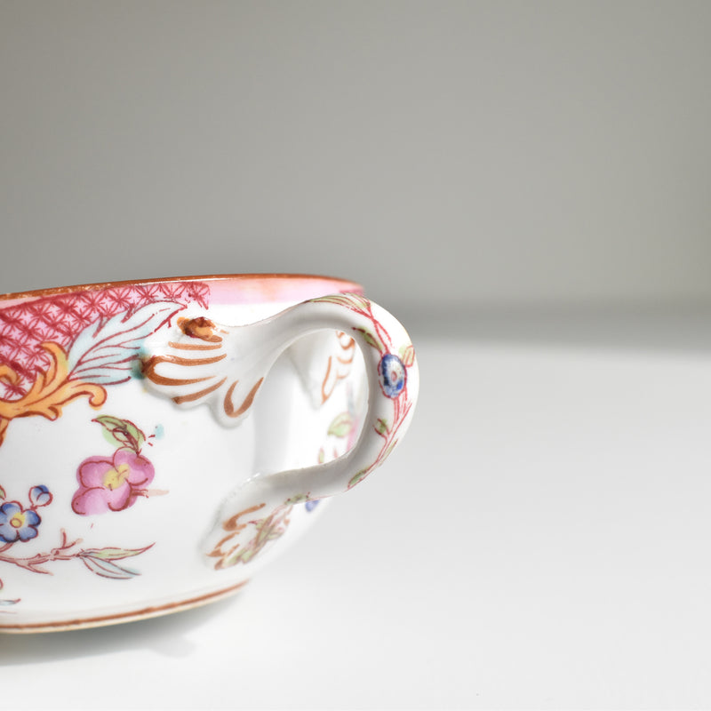Antique Teacup & Saucer Sarreguemines Minton 216 B