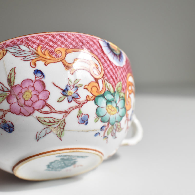 Antique Teacup & Saucer Sarreguemines Minton 216 B