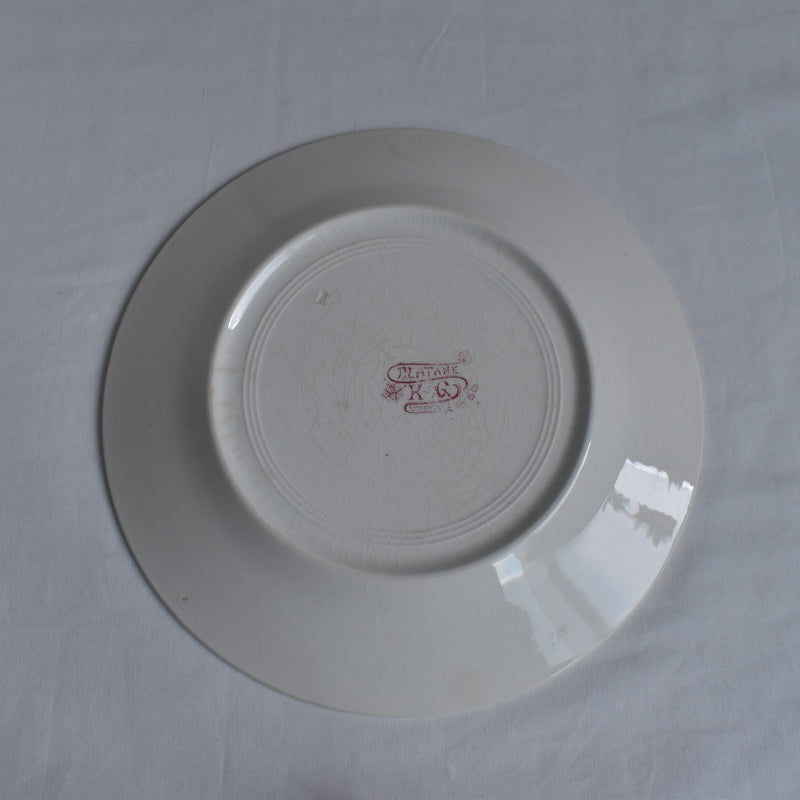 Antique Plate K&G Luneville Platane Y