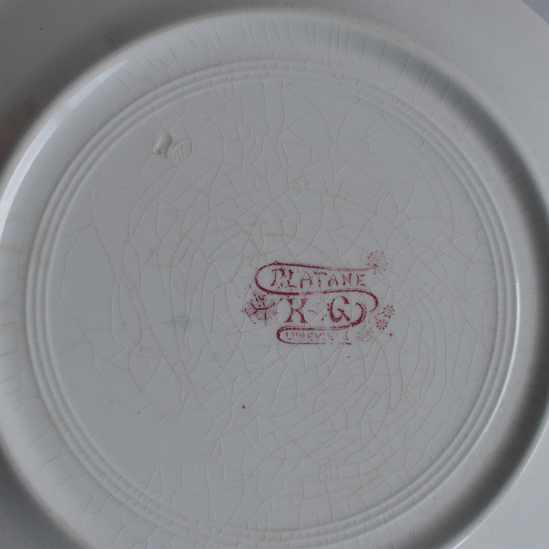 Antique Plate K&G Luneville Platane Y