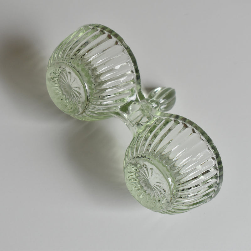 Vintage Glass Salt & Pepper Shakers - Light Green