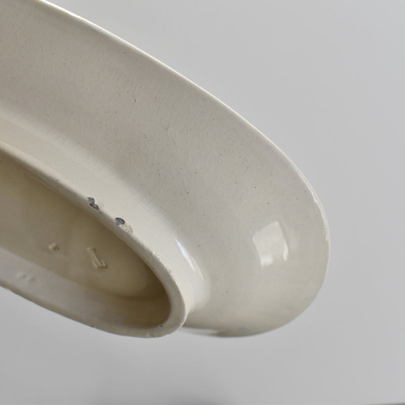 Antique Soap Dish Creil Montereau Palmier