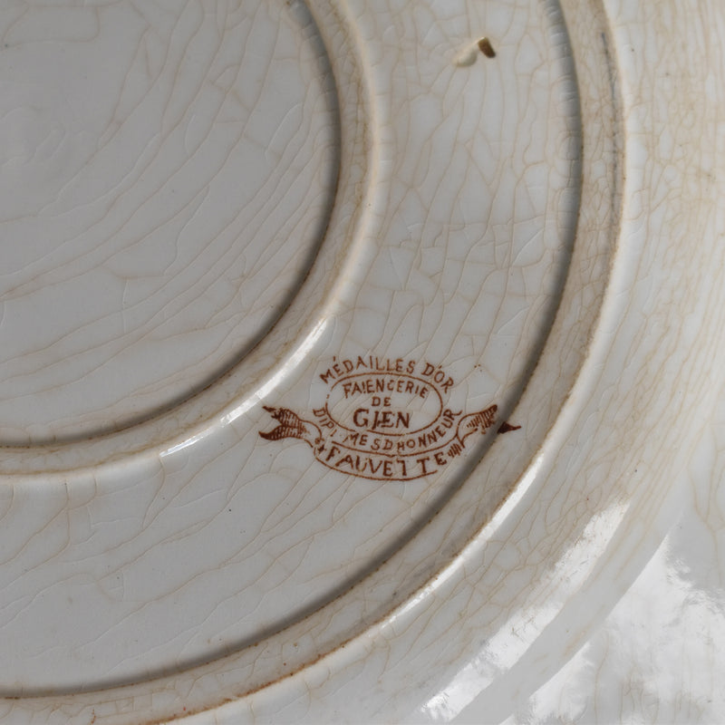 Vintage Large Plate Gien Fauvette