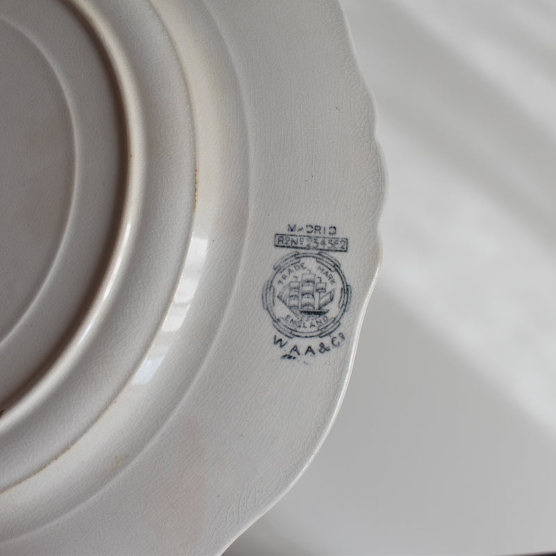 Antique Plate W.A.A.&Cie Madrid B