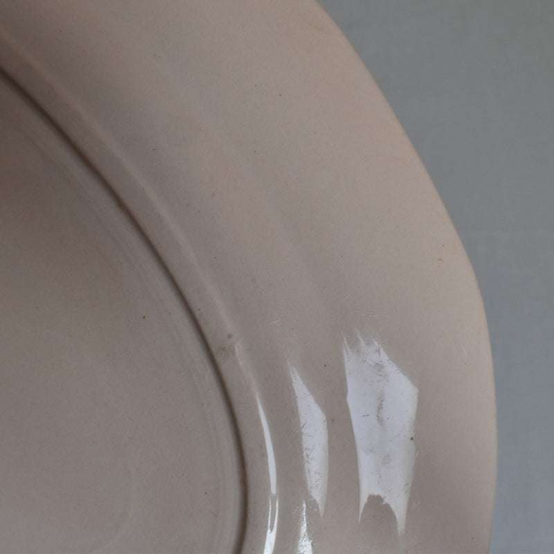 Vintage Oval Plate Digoin & Sarreguemines Pink