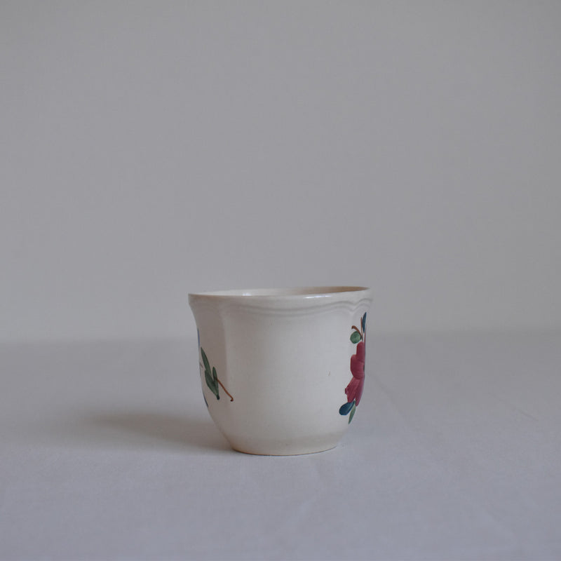 Vintage Cup, Digoin & Sarreguemines, Fleur de Lis Rim