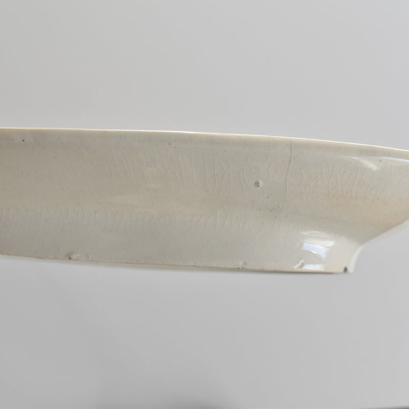 Antique Soap Dish Creil Montereau Palmier
