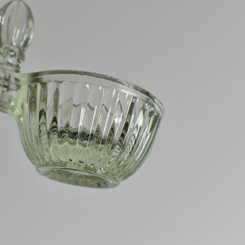 Vintage Glass Salt & Pepper Shakers - Light Green