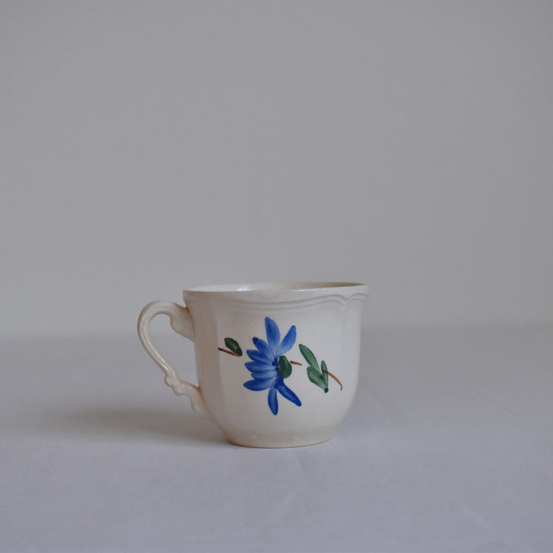 Vintage Cup, Digoin & Sarreguemines, Fleur de Lis Rim