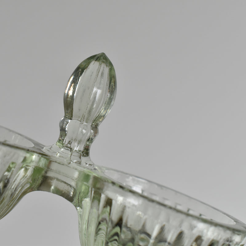 Vintage Glass Salt & Pepper Shakers - Light Green