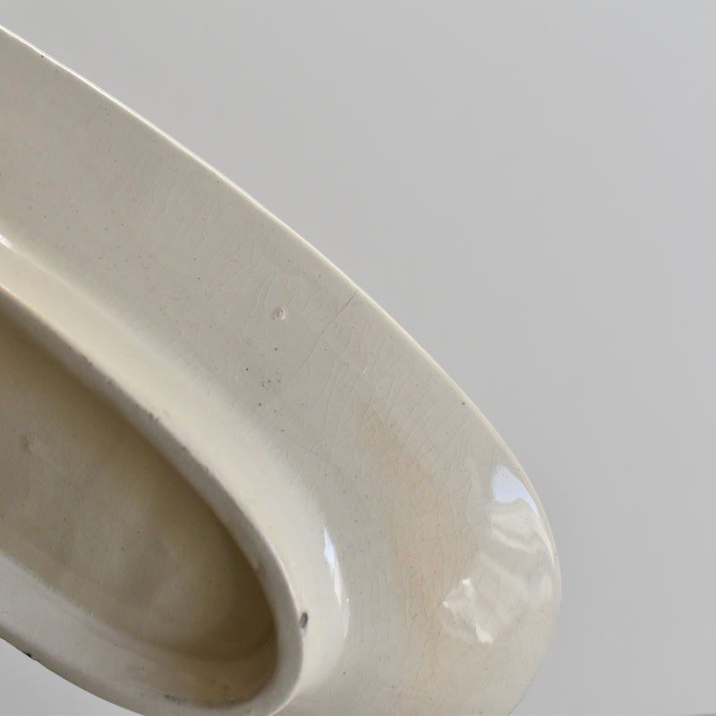 Antique Soap Dish Creil Montereau Palmier