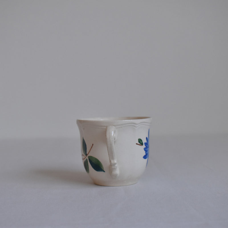 Vintage Cup, Digoin & Sarreguemines, Fleur de Lis Rim