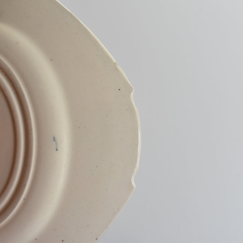 Antique plate E.Bourgeois (Gien) Ibis Carré Bleu B