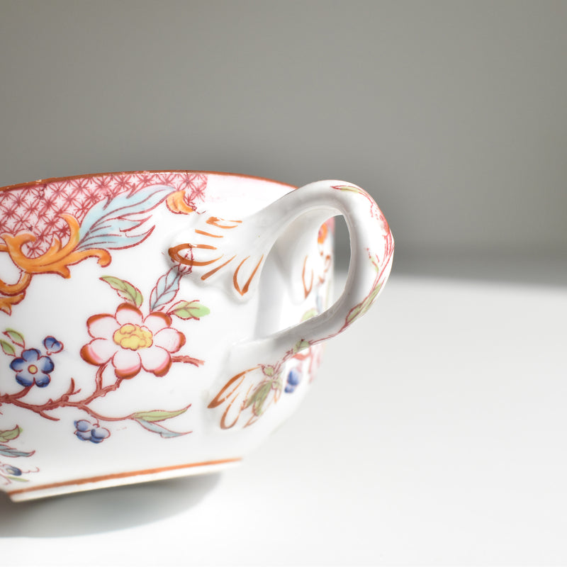 Antique teacup and saucer, Sarreguemines Minton 216 A