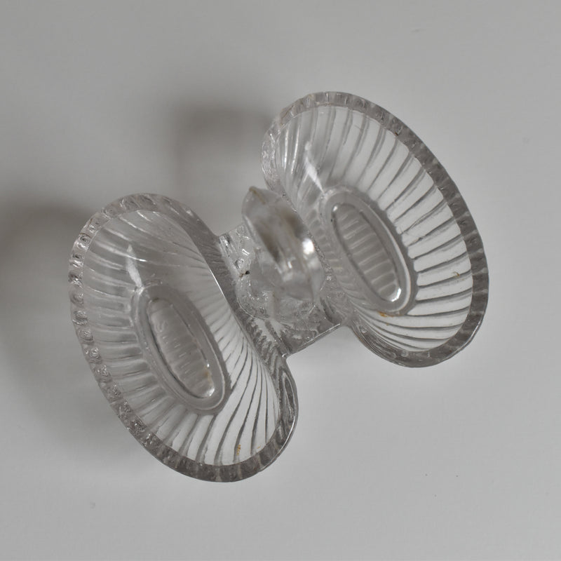 Vintage Glass Salt and Pepper Shakers, Oullins