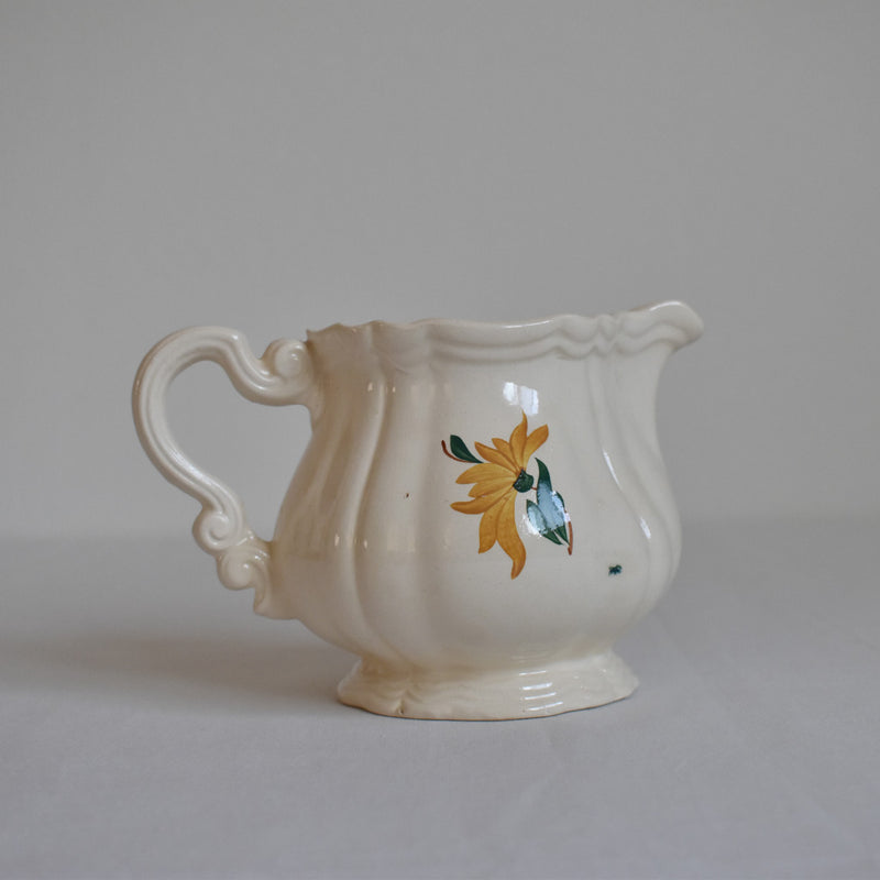 Vintage Creamer - Digoin & Sarreguemines, Fleur-de-lis Rim