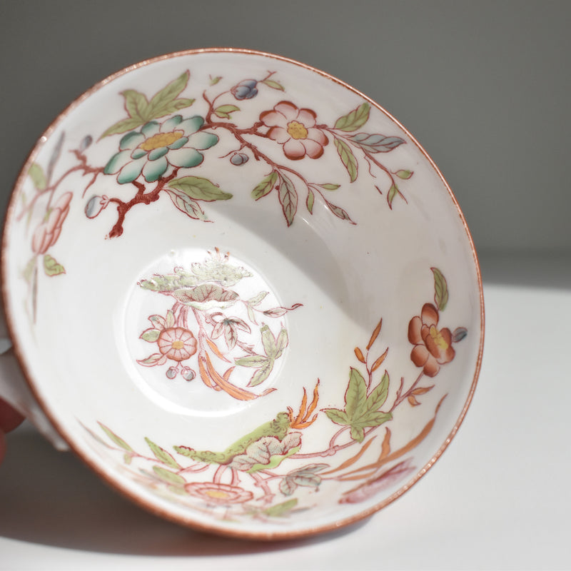 Antique teacup and saucer, Sarreguemines Minton 216 A