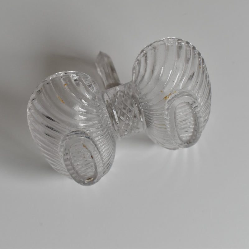 Vintage Glass Salt and Pepper Shakers, Oullins