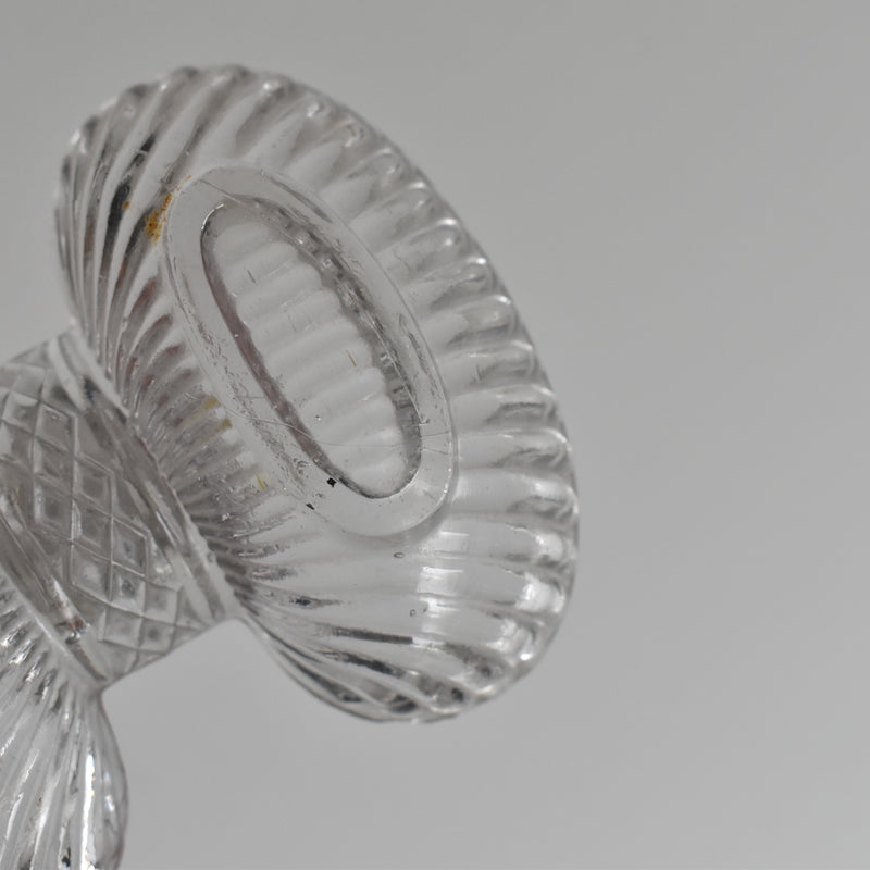 Vintage Glass Salt and Pepper Shakers, Oullins