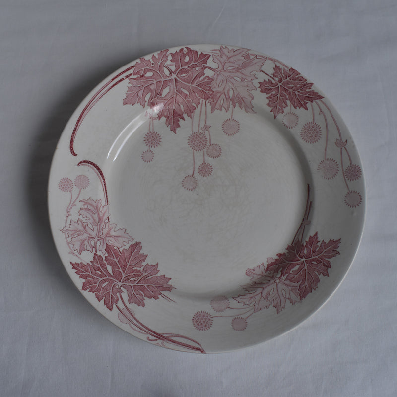 Antique Plate K&G Lunéville Platane Z