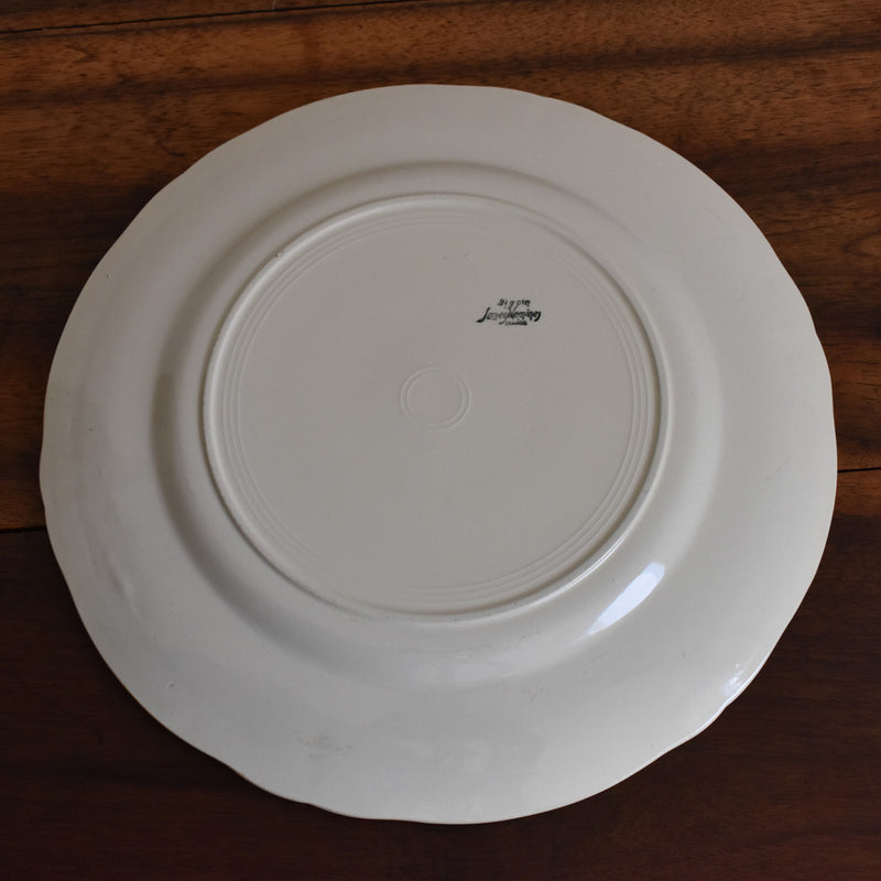 Antique Digoin & Sarreguemines Petal-Edged Platter