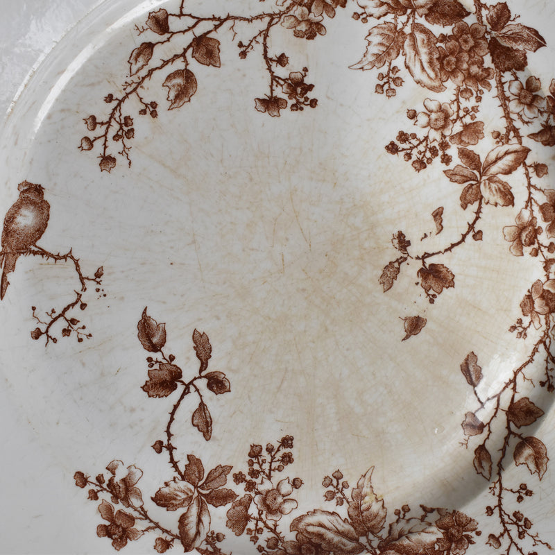 Vintage Large Plate Gien Fauvette
