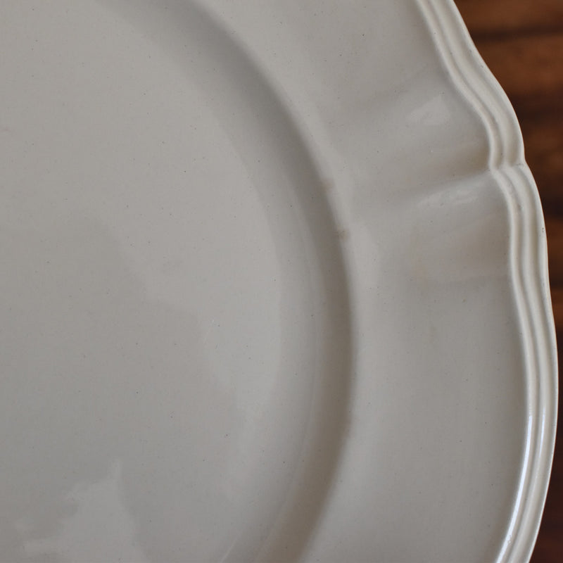Antique Digoin & Sarreguemines Petal-Edged Platter