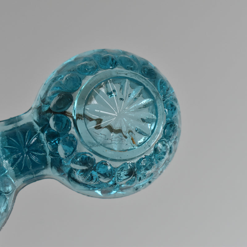 Vintage Glass Salt & Pepper Shakers - Blue