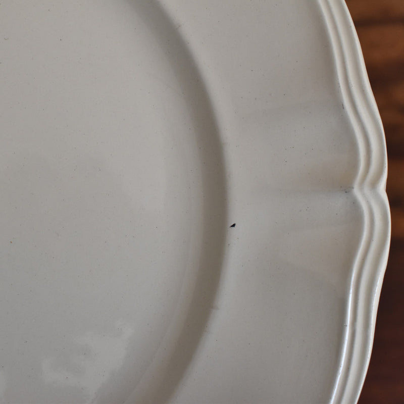 Antique Digoin & Sarreguemines Petal-Edged Platter