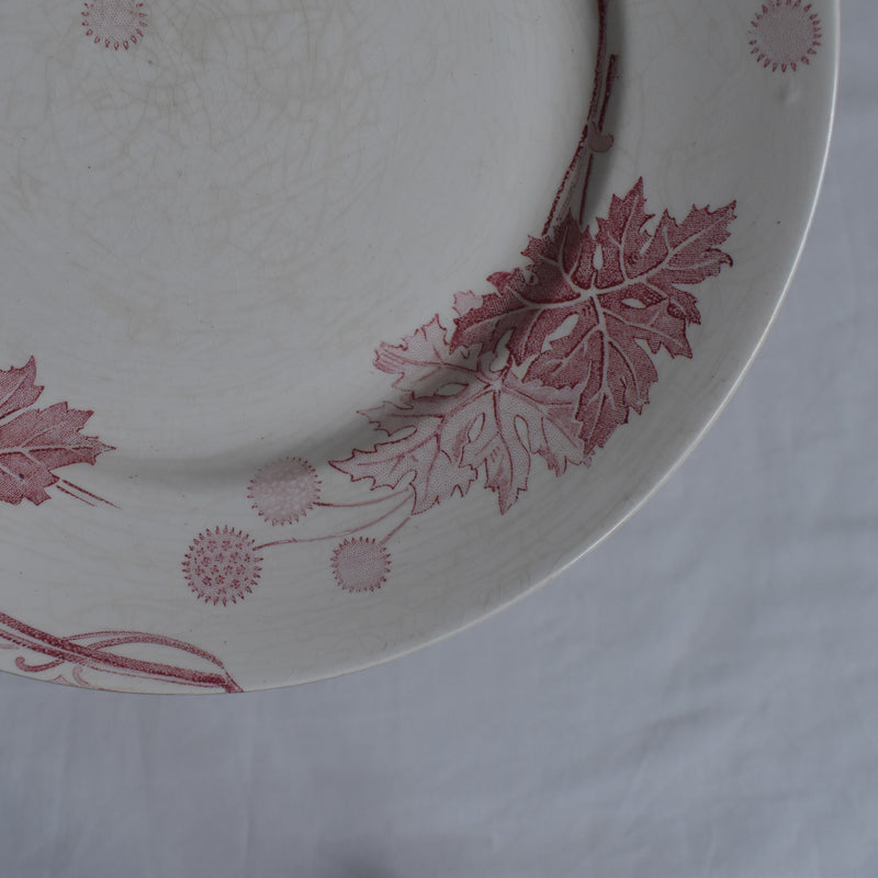 Antique Plate K&G Lunéville Platane Z