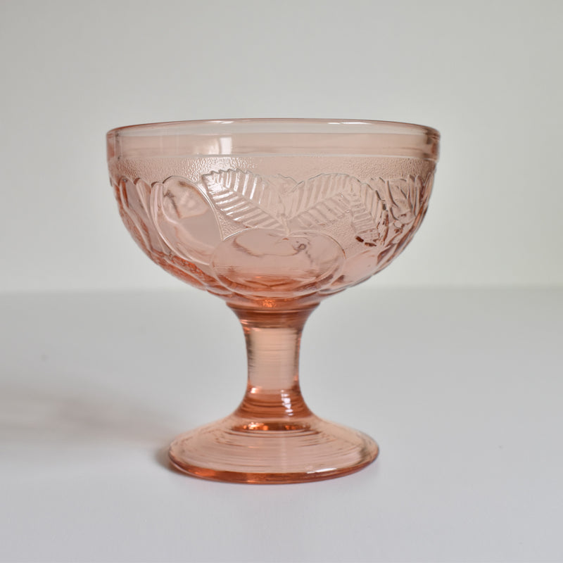 Vintage Ice Cream Cup Fruits Pink