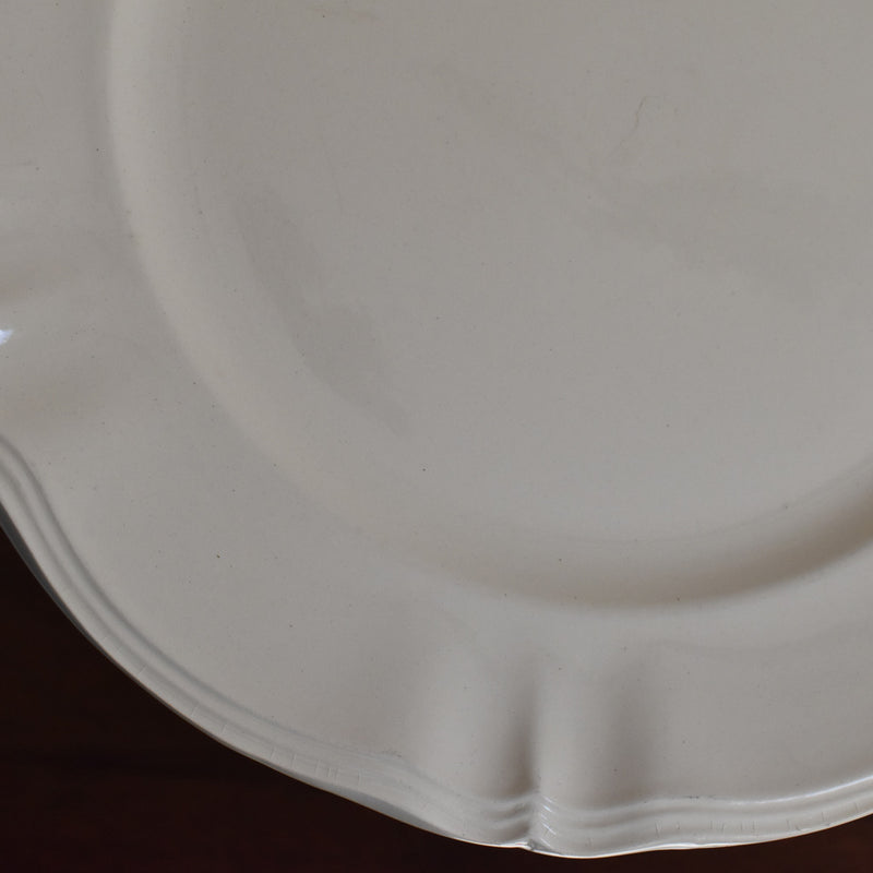 Antique Digoin & Sarreguemines Petal-Edged Platter